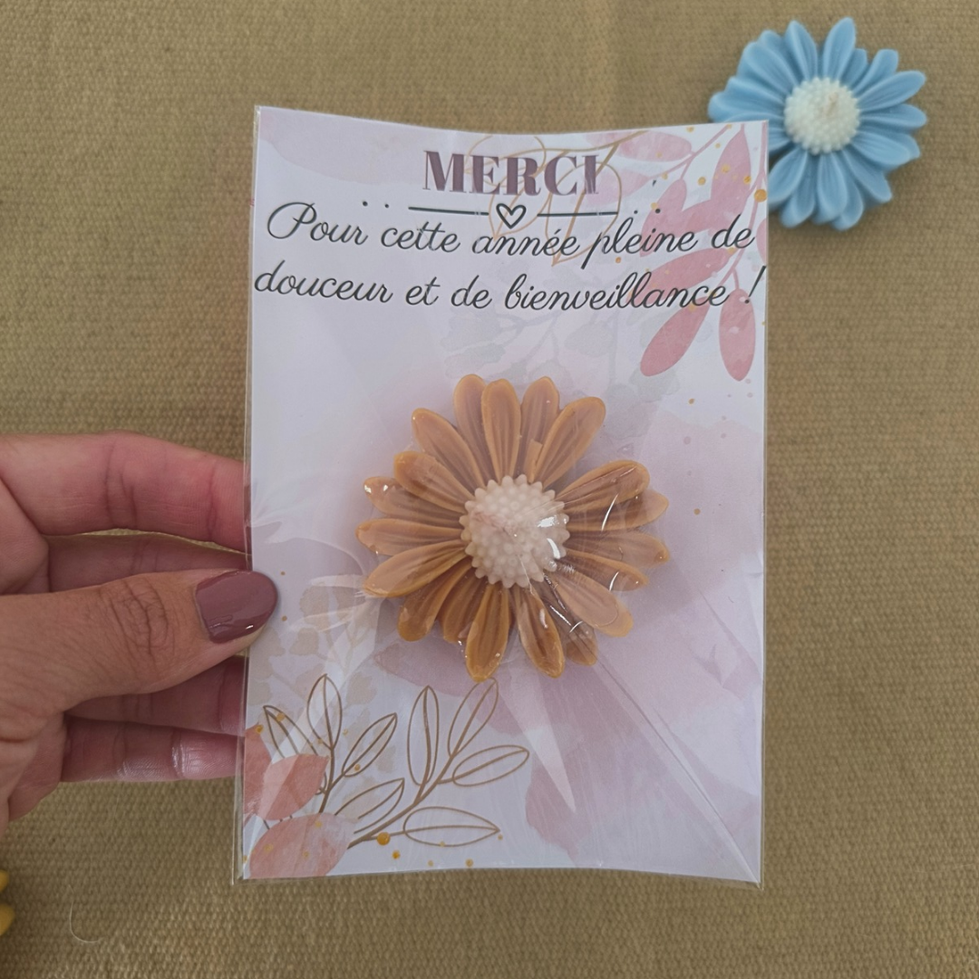 Carte de remerciement avec Bougie Marguerite
