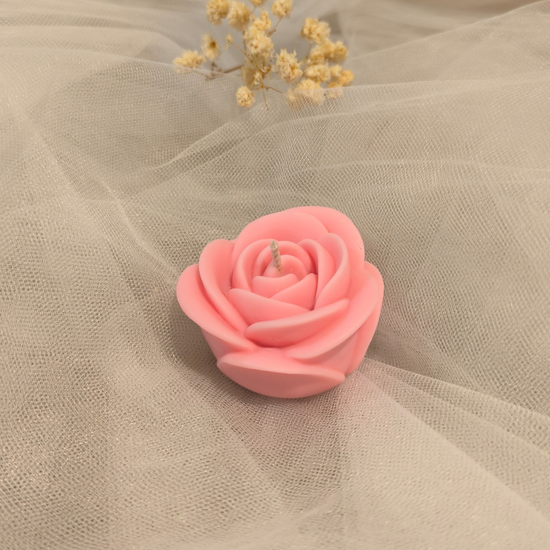 Bougie Rose personnalisée