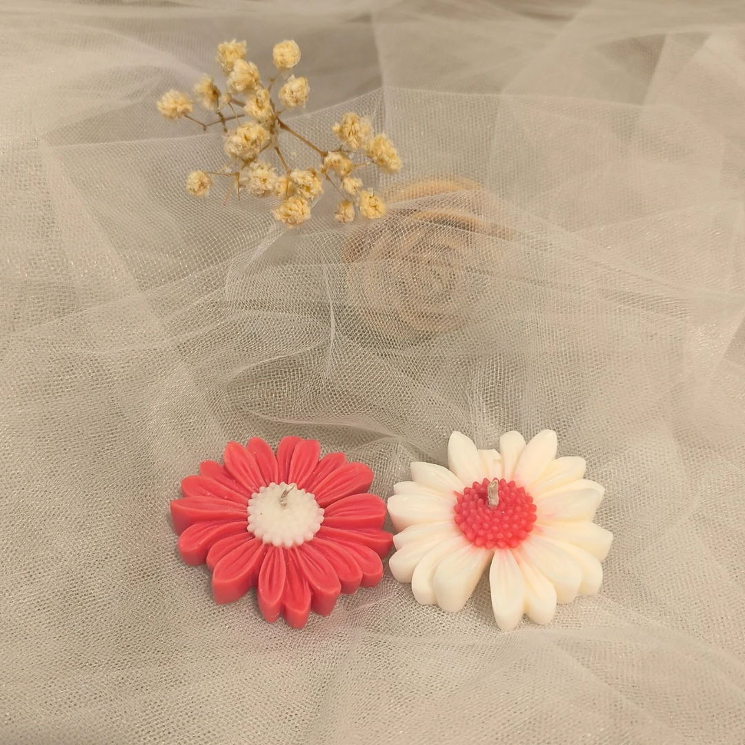 Marguerite rose/ rouge + personnalisation