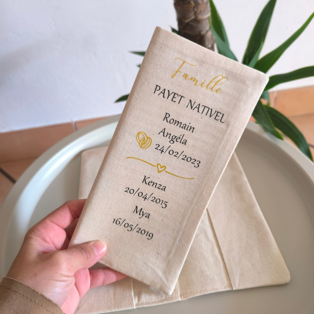 Protège livret de famille personnalisé