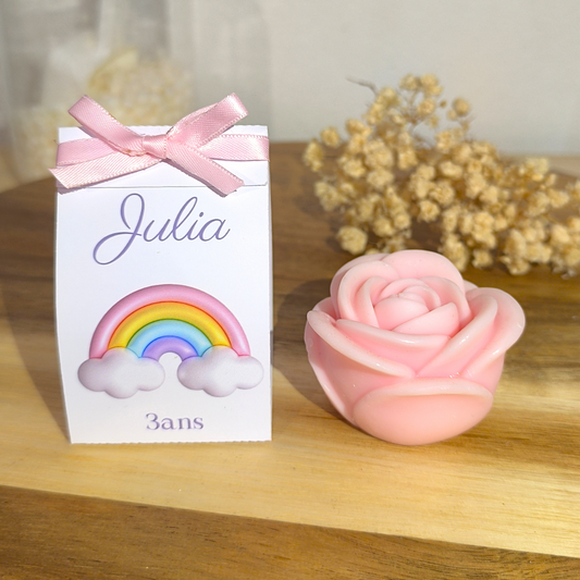 Bougie Rose personnalisée